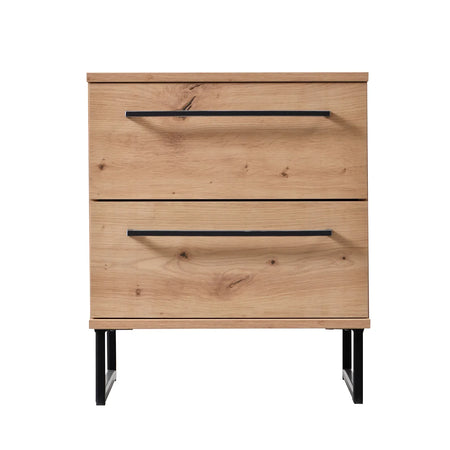 Comodino con 2 cassetti "Spain" Rovere con guide in metallo h 54 cm Casa e cucina/Arredamento/Camera da letto/Comodini Decor Space - Altamura, Commerciovirtuoso.it
