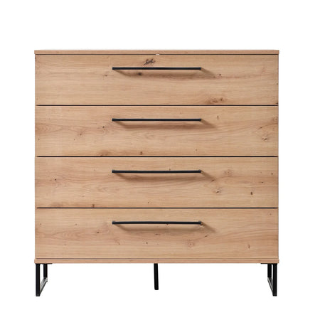 Cassettiera con 4 cassetti "Spain" Rovere con guide in metallo h 95 cm Casa e cucina/Organizzazione interni/Porta oggetti cassetti e scaffali/Cassettiere Decor Space - Altamura, Commerciovirtuoso.it