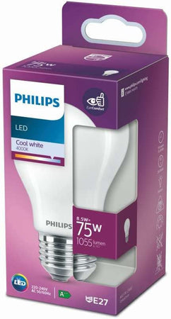 Lampadina led Philips E27 8,5W Bianco opaco 4000K