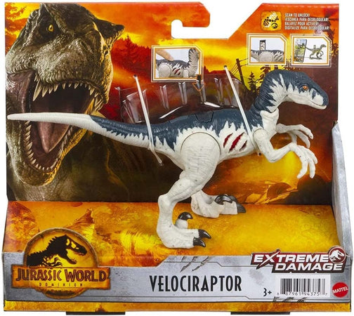 Jurassic World Dominion Dinosauro danno estremo Velociraptor Mattel