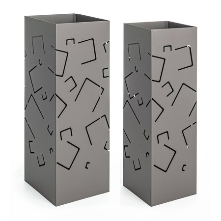 Set di 2 porta ombrelli "Drizzle" quadrato moderno per interno con decorazione Casa e cucina/Arredamento/Ingresso/Portaombrelli Decor Space - Altamura, Commerciovirtuoso.it