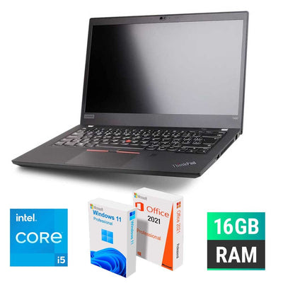 Notebook RICONDIZIONATO LENOVO Thinkpad T490 14 I5-8265U RAM 16GB SSD 512GB Windows 11 Pro + OFFICE 2021