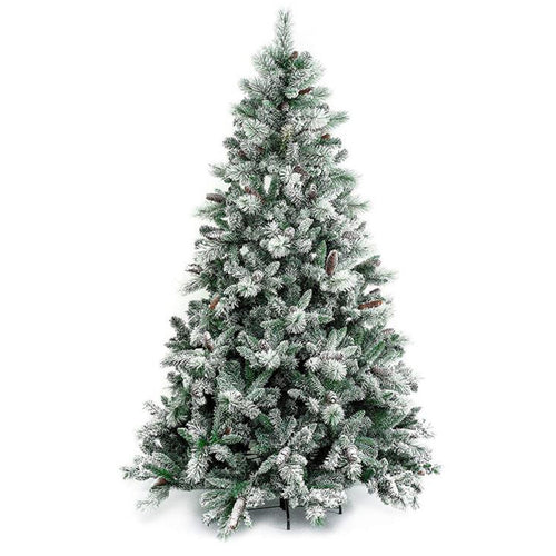 Albero di natale New Gardena innevato con Pigne in PP Effetto Aghi di Pino + PE Effetto Real Touch +Flock Casa e cucina/Decorazioni per interni/Addobbi e decorazioni per ricorrenze/Decorazioni natalizie/Alberi di natale artificiali MagiediNatale.it - Altamura, Commerciovirtuoso.it