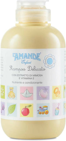 L'amande - Shampoo Bambini E Neonati Con Vitamina E Ed Estratto Di Mimosa,  Gel Detergente Neonato