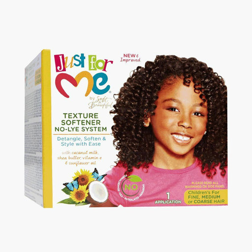 Kit Soft & Beautiful Just for Me Softner Kit Relaxer Stiraggio per Capelli  Afro Bambini 