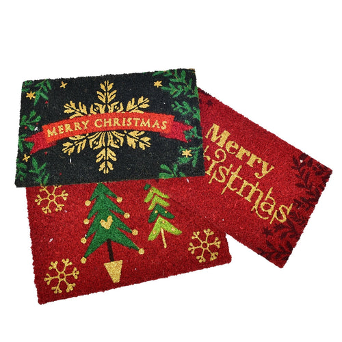 Tappeto in fibra di cocco Natale decorato con glitter da 60 cm Casa e cucina/Tessili per la casa/Tappeti e tappetini/Tappeti Runner MagiediNatale.it - Altamura, Commerciovirtuoso.it