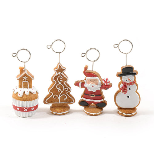 Segnaposto decorativo Gingerbread per festività e Natale, per Foto e Bigliettini h 8.5 cm Casa e cucina/Decorazioni per interni/Addobbi e decorazioni per ricorrenze/Decorazioni natalizie/Oggettistica MagiediNatale.it - Altamura, Commerciovirtuoso.it