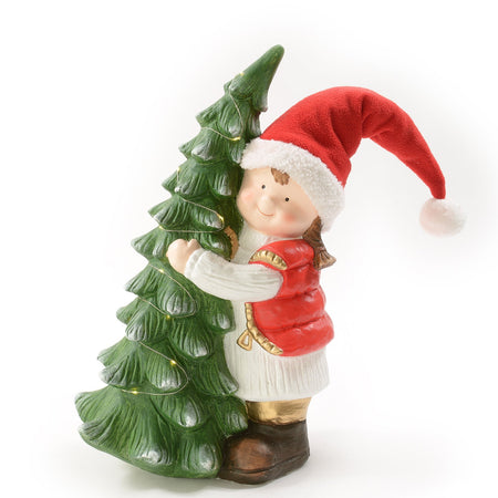 Statuetta decorativa "Livia" con albero di natale per esterno ed interno h 66,5 cm Casa e cucina/Decorazioni per interni/Addobbi e decorazioni per ricorrenze/Decorazioni natalizie/Schiaccianoci MagiediNatale.it - Altamura, Commerciovirtuoso.it