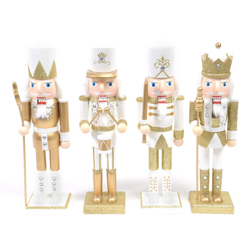 Statuetta Soldatino schiaccianoci natalizio Gold in legno h 36 cm Casa e cucina/Decorazioni per interni/Addobbi e decorazioni per ricorrenze/Decorazioni natalizie/Schiaccianoci MagiediNatale.it - Altamura, Commerciovirtuoso.it