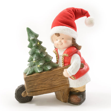 Statuetta decorativa "Livia" con albero di natale per esterno ed interno h 66 cm Casa e cucina/Decorazioni per interni/Addobbi e decorazioni per ricorrenze/Decorazioni natalizie/Schiaccianoci MagiediNatale.it - Altamura, Commerciovirtuoso.it