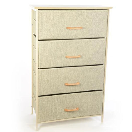 Mobiletto multiuso 4 cassetti "beatrice" in legno e metallo h 96 cm Casa e cucina/Organizzazione interni/Porta oggetti cassetti e scaffali/Cassettiere Decor Space - Altamura, Commerciovirtuoso.it