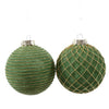 Pallina natalizia velvet verde e oro in vetro Ø 10 cm per decorare albero di Natale Casa e cucina/Decorazioni per interni/Addobbi e decorazioni per ricorrenze/Decorazioni natalizie/Addobbi e decorazioni/Palle e palline MagiediNatale.it - Altamura, Commerciovirtuoso.it
