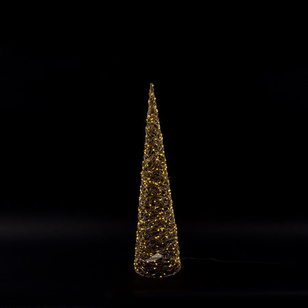 Albero di Natale "Supreme" cono glitterato con luci a led Color Oro Casa e cucina/Decorazioni per interni/Addobbi e decorazioni per ricorrenze/Decorazioni natalizie/Alberi di natale artificiali MagiediNatale.it - Altamura, Commerciovirtuoso.it