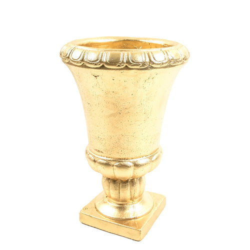 Vaso decorativo Coppa in pietra oro per fiori da 34,5 cm Casa e cucina/Decorazioni per interni/Vasi MagiediNatale.it - Altamura, Commerciovirtuoso.it