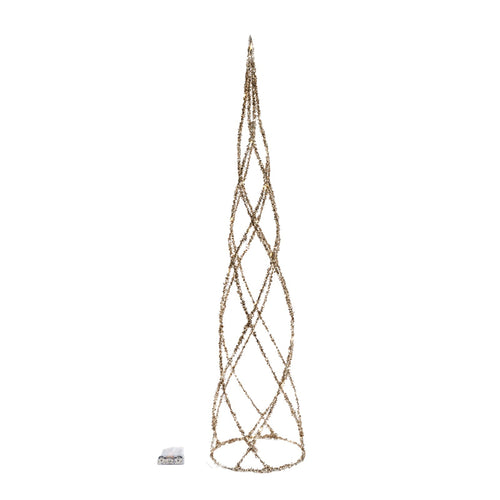 Albero di Natale cono glitterato Style con luci a led Color Oro Casa e cucina/Decorazioni per interni/Addobbi e decorazioni per ricorrenze/Decorazioni natalizie/Alberi di natale artificiali MagiediNatale.it - Altamura, Commerciovirtuoso.it