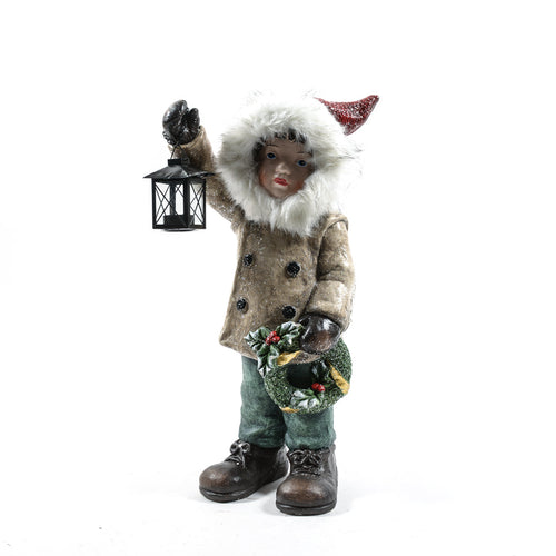 Statuetta decorativa Carol con lanterna in ceramica con luci da 57 cm Casa e cucina/Decorazioni per interni/Addobbi e decorazioni per ricorrenze/Decorazioni natalizie/Schiaccianoci MagiediNatale.it - Altamura, Commerciovirtuoso.it