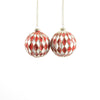 Pallina per albero di Natale Rombus in vetro color Rosso e Bianco da 10 cm Casa e cucina/Decorazioni per interni/Addobbi e decorazioni per ricorrenze/Decorazioni natalizie/Addobbi e decorazioni/Palle e palline MagiediNatale.it - Altamura, Commerciovirtuoso.it