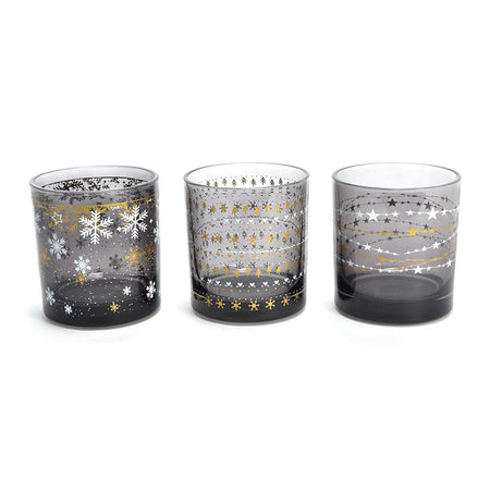 Set da 6 bicchieri in vetro "Royal Stars" da 300 cL Ø 8.3 x h 9 cm Casa e cucina/Decorazioni per interni/Addobbi e decorazioni per ricorrenze/Decorazioni natalizie/Oggettistica MagiediNatale.it - Altamura, Commerciovirtuoso.it