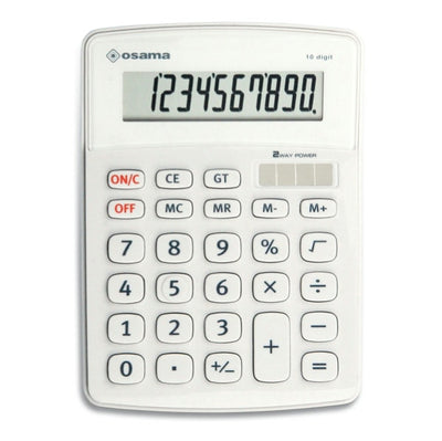 Calcolatrice da tavolo OS 502 - 10 cifre - bianco - Osama Cancelleria e prodotti per ufficio/Elettronica per ufficio/Calcolatrici/Finanziarie Eurocartuccia - Pavullo, Commerciovirtuoso.it