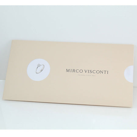 Anello donna solitario Mirco Visconti oro bianco con diamante 0.12 kt