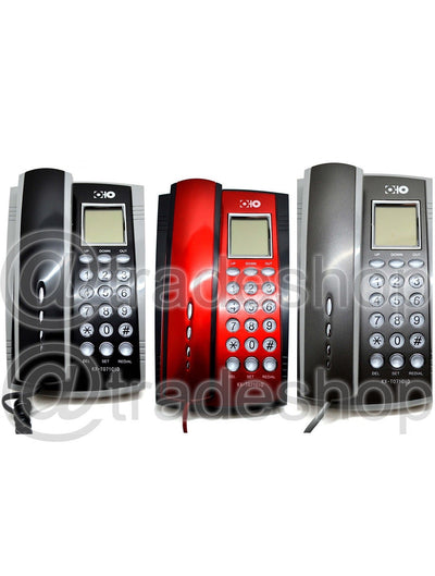 TELEFONO CALLER ID PHONE KX-T071CID MULTIFUZIONE GRIGIO ROSSO NERO DISPLAY LCD  Trade Shop italia - Napoli, Commerciovirtuoso.it