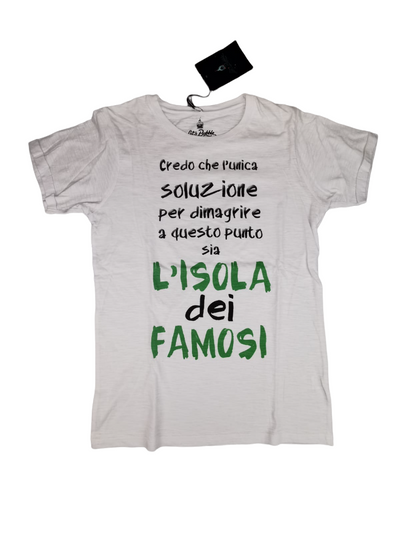 T-Shirt Let's Bubble - Isola Dei Famosi - Colore  bianco- Moda/Uomo/Abbigliamento/Abbigliamento sportivo/Camicie e T-shirt sportive/Polo Couture - Sestu, Commerciovirtuoso.it