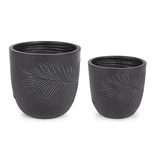 Set di 2 basi Palm To da esterno per balcone rotondi in fibra d'argilla Giardino e giardinaggio/Attrezzi da giardino e attrezzature per l'irrigazione/Vasi e accessori per piante/Vasi tradizionali Decor Space - Altamura, Commerciovirtuoso.it
