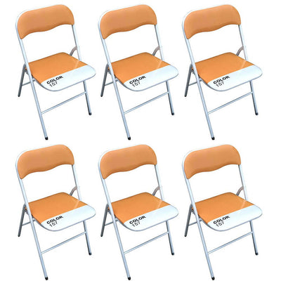 LUCIE - set di 6 sedie pieghevoli salvaspazio Arancione