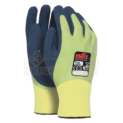 Guanti lavoro Issaline 07256 FROG CATCH Lime e Blu