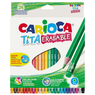 Pastelli Tita cancellabile - Carioca - astuccio 24 pezzi Giochi e giocattoli/Attività creative/Accessori per disegnare e colorare/Pennelli Eurocartuccia - Pavullo, Commerciovirtuoso.it
