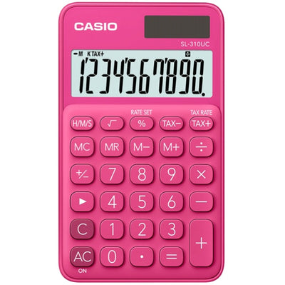 Calcolatrice tascabile SL-310UC - 10 cifre - rosso - Casio Cancelleria e prodotti per ufficio/Elettronica per ufficio/Calcolatrici/Semplici Eurocartuccia - Pavullo, Commerciovirtuoso.it
