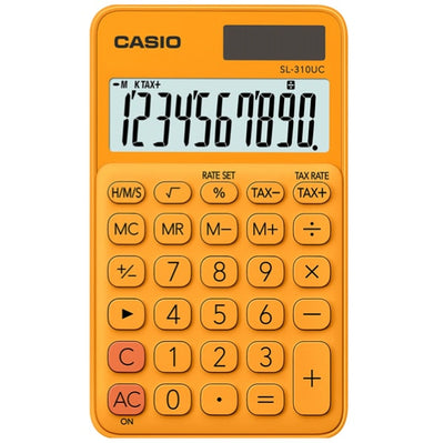 Calcolatrice tascabile SL-310UC - 10 cifre - arancio - Casio Cancelleria e prodotti per ufficio/Elettronica per ufficio/Calcolatrici/Semplici Eurocartuccia - Pavullo, Commerciovirtuoso.it