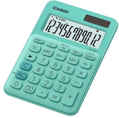 Calcolatrice da tavolo MS-20UC - 12 cifre - verde - Casio Cancelleria e prodotti per ufficio/Elettronica per ufficio/Calcolatrici/Finanziarie Eurocartuccia - Pavullo, Commerciovirtuoso.it