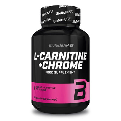 L-Carnitine + Chrome 60 capsule Salute e cura della persona/Alimentazione e nutrizione/Integratori per lo sport/Aminoacidi/Acetil-L-carnitina Tock Black - Solofra, Commerciovirtuoso.it
