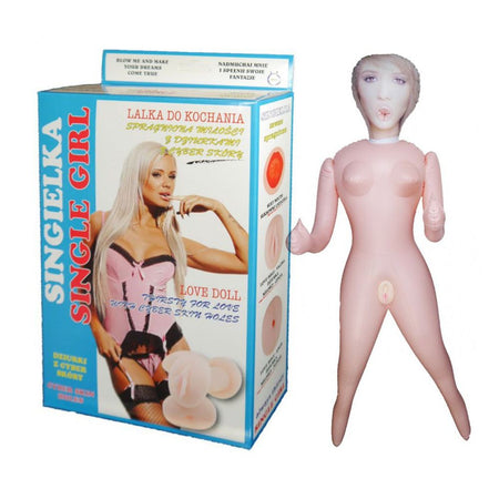 Single Girl Bambola Gonfiabile Bianca Love Doll Grandezza Reale Single In  PVC Con Genitali In Cyberskin Estraibili 