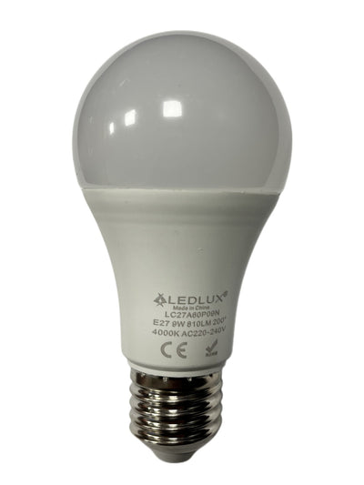 Lampada A Led E27 Con Sensore Crepuscolare 9W 810 Lumen A60 4200K Day Night Sensor Ledlux