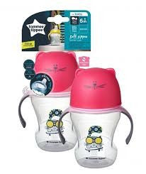 TOMMEE TIPPEE TAZZA TRAINER CUP 6M+ 230ML GIRL SOFT SIPPEE