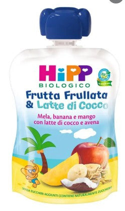 HIPP FRUTTA FRULLATA & LATTE DI COCCO MELA BANANA MANGO AVE