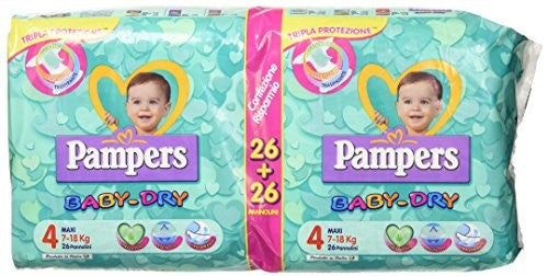 PAMPERS BABY DRY 4 PACCO CONVENIENZA MAXI 7-18KG 48PZ
