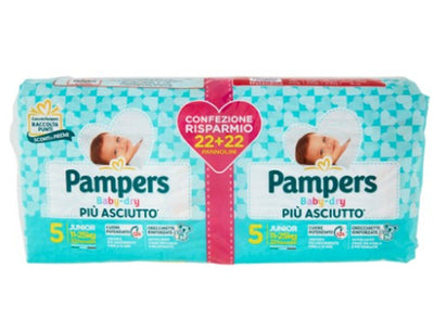 PAMPERS BABY DRY 5 PACCO CONVENIENZA JUNIOR 11-25KG 44PZ