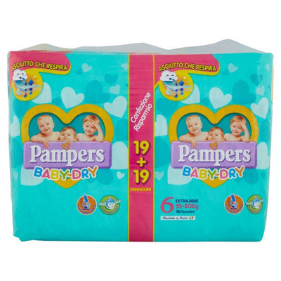 PAMPERS BABY DRY 6 PACCO CONVENIENZA EXTRALARGE 15-30KG 34PZ