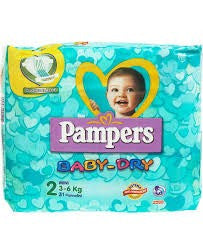 PAMPERS BABY DRY 3-6 KG MINI TG 2 PZ 24
