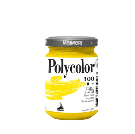 Colore vinilico Polycolor - 140 ml - giallo limone - Maimeri Giochi e giocattoli/Attività creative/Accessori per disegnare e colorare/Pittura/Acquarelli Eurocartuccia - Pavullo, Commerciovirtuoso.it