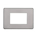 ETTROIT Placca Slim Sottile 3P Serie Moon Colore Silver Compatibile Con Bticino Axolute Air