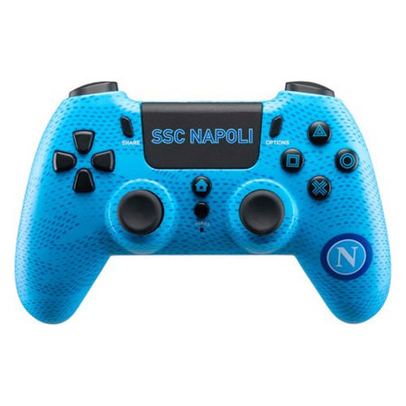 Gamepad Qubick ACP40159 PLAYSTATION 4 Ssc Napoli Wireless Azzurro e Bi