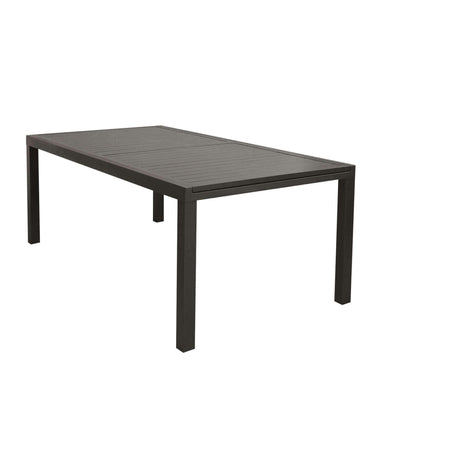 DEXTER - set tavolo 200/300x100 struttura e piano in alluminio compreso di 10 sedute Taupe Milani Home
