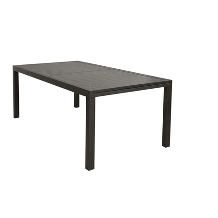DEXTER - set tavolo giardino rettangolare allungabile 200/300x100 con 10 sedie in alluminio e textilene taupe da esterno Taupe Milani Home