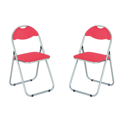 LUCIE ROUND - Set di 2 sedie pieghevole salvaspazio Rosso Milani Home