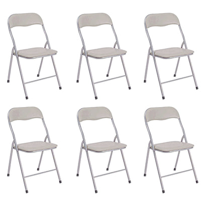 LUCIE - Set di 6 sedie pieghevole salvaspazio Tortora