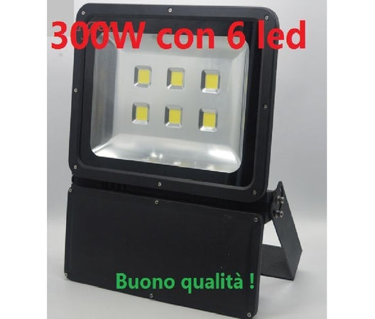 FARO FARETTO LED 300W DA ESTERNO ALTA DISSIPAZIONE WATERPROOF CON 6 LED Illuminazione/Illuminazione per esterni/Proiettori Trade Shop italia - Napoli, Commerciovirtuoso.it